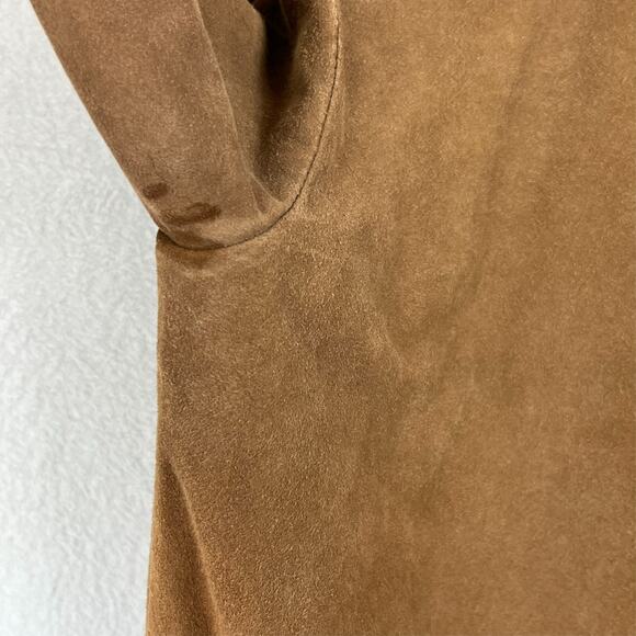 Del Mare 1911 Men's Size 48 Brown Long 100% Leather Coat Made in Italy - Picture 7 of 15
